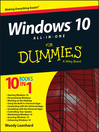 Cover image for Windows 10 All-in-One For Dummies